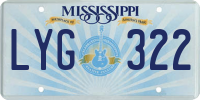 MS license plate LYG322