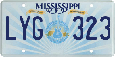 MS license plate LYG323