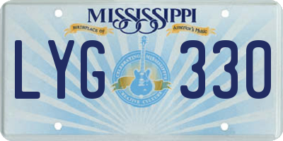 MS license plate LYG330