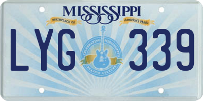 MS license plate LYG339