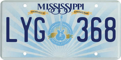 MS license plate LYG368