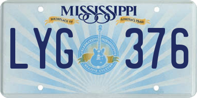 MS license plate LYG376