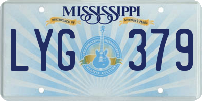 MS license plate LYG379