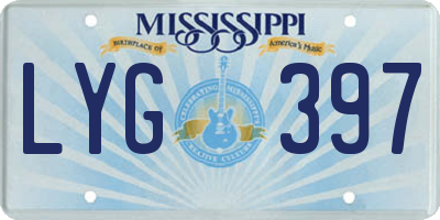 MS license plate LYG397