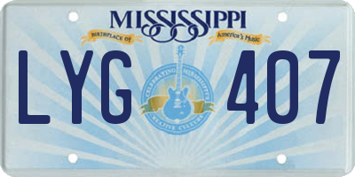 MS license plate LYG407