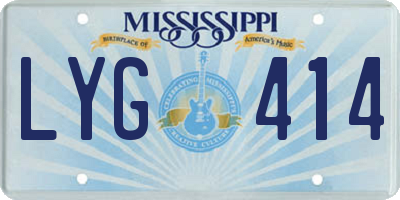 MS license plate LYG414