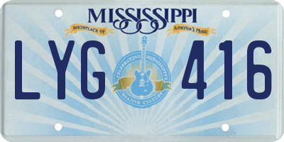 MS license plate LYG416