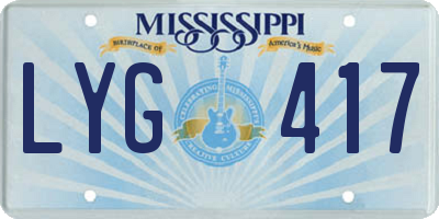 MS license plate LYG417
