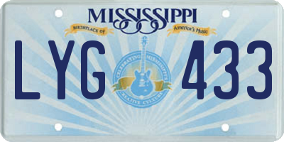 MS license plate LYG433