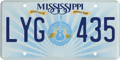 MS license plate LYG435