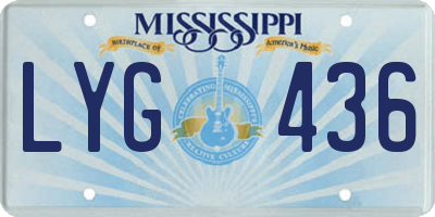 MS license plate LYG436