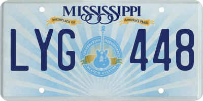 MS license plate LYG448