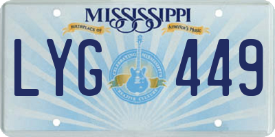 MS license plate LYG449
