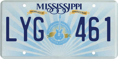 MS license plate LYG461
