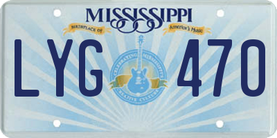 MS license plate LYG470