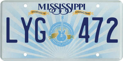 MS license plate LYG472