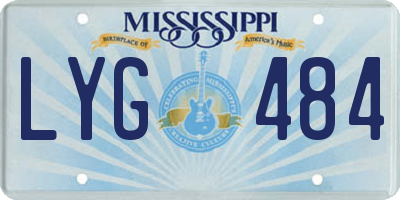 MS license plate LYG484