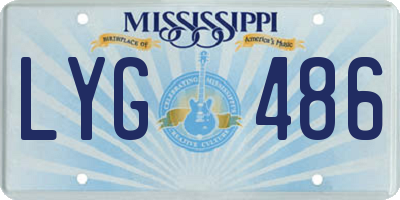 MS license plate LYG486