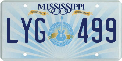 MS license plate LYG499
