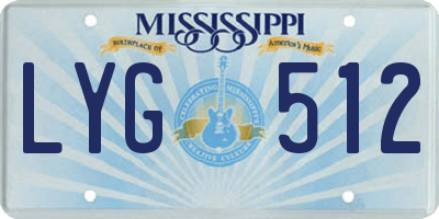 MS license plate LYG512