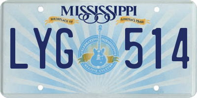 MS license plate LYG514
