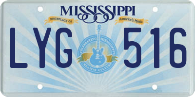 MS license plate LYG516