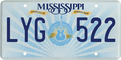 MS license plate LYG522
