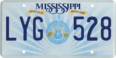 MS license plate LYG528