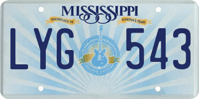 MS license plate LYG543