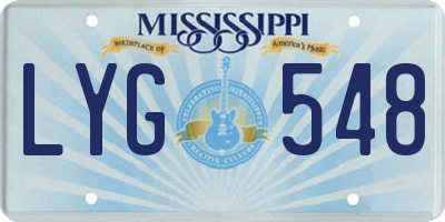 MS license plate LYG548