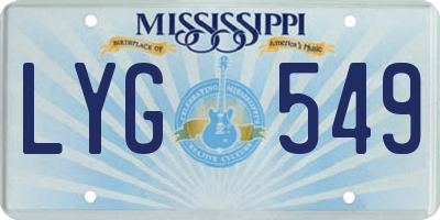 MS license plate LYG549