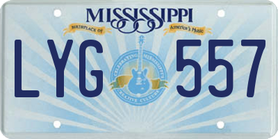 MS license plate LYG557