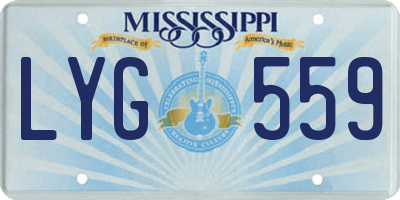 MS license plate LYG559