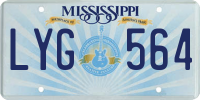 MS license plate LYG564