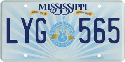 MS license plate LYG565