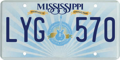 MS license plate LYG570