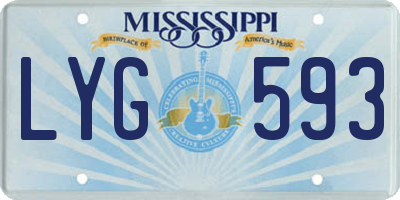 MS license plate LYG593
