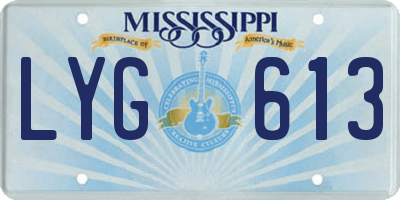 MS license plate LYG613