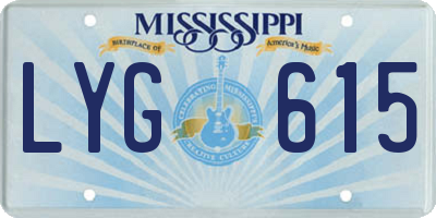 MS license plate LYG615