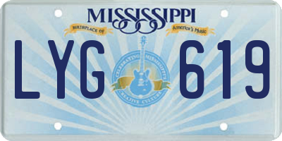 MS license plate LYG619