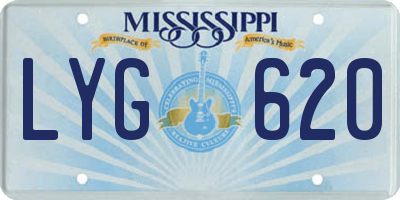 MS license plate LYG620