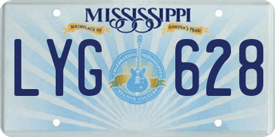 MS license plate LYG628