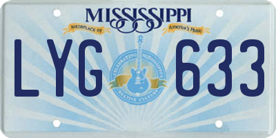MS license plate LYG633