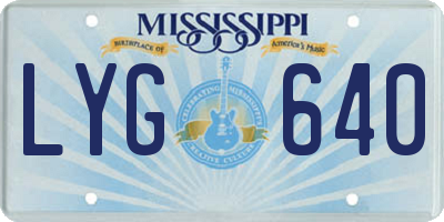 MS license plate LYG640