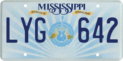 MS license plate LYG642