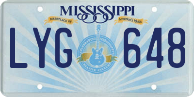MS license plate LYG648