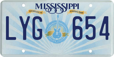 MS license plate LYG654