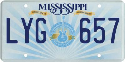 MS license plate LYG657