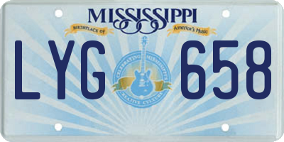 MS license plate LYG658