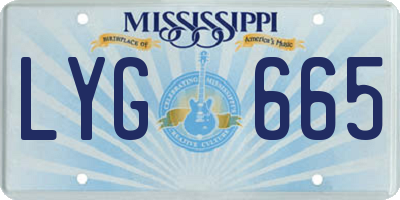 MS license plate LYG665